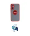 ieg™ Galaxy A54 5G Kılıf Yörünge Çizgi - Siyah 3D Antistatik Cam Ekran Koruyucu