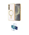 ieg™ Galaxy A55 5G Kılıf Nova Işık Özel Seri - Siyah 3D Antistatik Cam Ekran Koruyucu