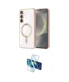 ieg™ Galaxy A55 5G Kılıf Nova Işık Özel Seri - Siyah 3D Antistatik Cam Ekran Koruyucu