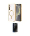ieg™ Galaxy A55 5G Kılıf Nova Işık Özel Seri - Siyah 3D Antistatik Hayalet Cam Ekran Koruyucu