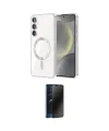 ieg™ Galaxy A55 5G Kılıf Nova Işık Özel Seri - Siyah 3D Antistatik Hayalet Cam Ekran Koruyucu