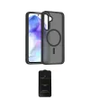 ieg™ Galaxy A55 5G Kılıf Siluet Minimal Prime - Siyah 6D Antistatik Mat Seramik Hayalet Nano Ekran Koruyucu