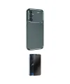 ieg™ Galaxy A56 Kılıf Eksen Form Prime - Siyah 3D Antistatik Hayalet Cam Ekran Koruyucu