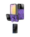 ieg™ Galaxy A56 Kılıf Kıvılcım Modern Serisi - Siyah 3D Antistatik Hayalet Cam Ekran Koruyucu