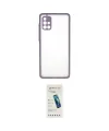 ieg™ Galaxy A71 Kılıf Ahenk Çizgi Serisi - Şeffaf Pasifik Cam Ekran Koruyucu