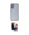 ieg™ Galaxy A72 Kılıf Ahenk Çizgi Serisi - Siyah 3D Antistatik Mat Seramik Nano Ekran Koruyucu