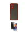 ieg™ Galaxy A72 Kılıf Ahenk Çizgi Serisi - Siyah 3D Antistatik Mat Seramik Nano Ekran Koruyucu