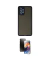 ieg™ Galaxy A72 Kılıf Ahenk Çizgi Serisi - Siyah 3D Antistatik Mat Seramik Nano Ekran Koruyucu