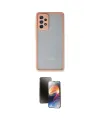 ieg™ Galaxy A72 Kılıf Ahenk Çizgi Serisi - Siyah 3D Antistatik Mat Seramik Nano Ekran Koruyucu