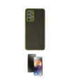ieg™ Galaxy A72 Kılıf Ahenk Çizgi Serisi - Siyah 3D Antistatik Mat Seramik Nano Ekran Koruyucu