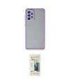 ieg™ Galaxy A72 Kılıf Ahenk Çizgi Serisi - Siyah 6D Mat Seramik Hayalet Nano Ekran Koruyucu