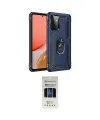 ieg™ Galaxy A72 Kılıf Ahenk Klasik Koleksiyonu - Siyah 5D Hayalet Cam Ekran Koruyucu