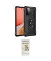 ieg™ Galaxy A72 Kılıf Ahenk Klasik Koleksiyonu - Siyah Mat Seramik Nano Ekran Koruyucu