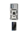 ieg™ Galaxy A72 Kılıf Ahenk Klasik - Siyah 3D Antistatik Hayalet Cam Ekran Koruyucu