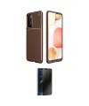 ieg™ Galaxy A72 Kılıf Eksen Form Prime - Siyah 3D Antistatik Hayalet Cam Ekran Koruyucu