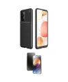 ieg™ Galaxy A72 Kılıf Eksen Form Prime - Siyah 3D Antistatik Mat Seramik Nano Ekran Koruyucu