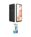 ieg™ Galaxy A72 Kılıf Eksen Form Prime - Siyah 5D Eko Cam Ekran Koruyucu