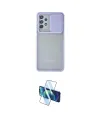 ieg™ Galaxy A72 Kılıf Vadi Çizgi - Siyah 3D Antistatik Cam Ekran Koruyucu