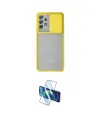ieg™ Galaxy A72 Kılıf Vadi Çizgi - Siyah 3D Antistatik Cam Ekran Koruyucu