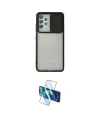 ieg™ Galaxy A72 Kılıf Vadi Çizgi - Siyah 3D Antistatik Cam Ekran Koruyucu