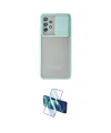 ieg™ Galaxy A72 Kılıf Vadi Çizgi - Siyah 3D Antistatik Cam Ekran Koruyucu