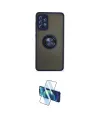 ieg™ Galaxy A72 Kılıf Yörünge Çizgi - Siyah 3D Antistatik Cam Ekran Koruyucu