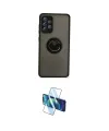 ieg™ Galaxy A72 Kılıf Yörünge Çizgi - Siyah 3D Antistatik Cam Ekran Koruyucu
