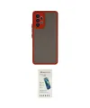 ieg™ Galaxy A73 5G Kılıf Ahenk Çizgi Serisi - Şeffaf Pasifik Cam Ekran Koruyucu