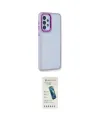 ieg™ Galaxy A73 5G Kılıf Eksen Doku Prime - Şeffaf Pasifik Cam Ekran Koruyucu