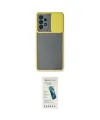 ieg™ Galaxy A73 5G Kılıf Vadi Çizgi - Şeffaf Pasifik Cam Ekran Koruyucu