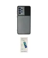 ieg™ Galaxy A73 5G Kılıf Vadi Çizgi - Şeffaf Pasifik Cam Ekran Koruyucu