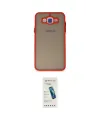 ieg™ Galaxy J7 Kılıf Ahenk Çizgi Serisi - Şeffaf Pasifik Cam Ekran Koruyucu