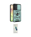ieg™ Galaxy M15 Kılıf Ahenk Klasik - Şeffaf Pasifik Cam Ekran Koruyucu