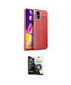 ieg™ Galaxy M31S Kılıf Doruk Klasik Özel Seri - Şeffaf Temperli Cam Ekran Koruyucu