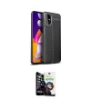 ieg™ Galaxy M31S Kılıf Doruk Klasik Özel Seri - Şeffaf Temperli Cam Ekran Koruyucu