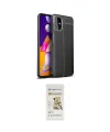 ieg™ Galaxy M31S Kılıf Doruk Klasik Özel Seri - Siyah Mat Seramik Nano Ekran Koruyucu