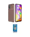 ieg™ Galaxy M31S Kılıf Eksen Form Prime - Şeffaf Royal Nano Ekran Koruyucu