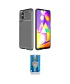 ieg™ Galaxy M31S Kılıf Eksen Form Prime - Şeffaf Royal Nano Ekran Koruyucu