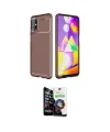 ieg™ Galaxy M31S Kılıf Eksen Form Prime - Şeffaf Temperli Cam Ekran Koruyucu