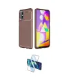ieg™ Galaxy M31S Kılıf Eksen Form Prime - Siyah 3D Antistatik Seramik Nano Ekran Koruyucu