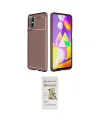 ieg™ Galaxy M31S Kılıf Eksen Form Prime - Siyah Mat Seramik Nano Ekran Koruyucu