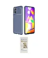 ieg™ Galaxy M31S Kılıf Eksen Form Prime - Siyah Mat Seramik Nano Ekran Koruyucu