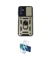 ieg™ Galaxy M34 5G Kılıf Ahenk Klasik - Siyah 3D Antistatik Cam Ekran Koruyucu