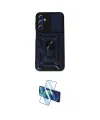 ieg™ Galaxy M34 5G Kılıf Ahenk Klasik - Siyah 3D Antistatik Cam Ekran Koruyucu