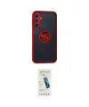 ieg™ Galaxy M34 5G Kılıf Yörünge Çizgi - Şeffaf Pasifik Cam Ekran Koruyucu
