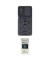 ieg™ Galaxy M52 5G Kılıf Ahenk Klasik - Siyah 5D Hayalet Cam Ekran Koruyucu