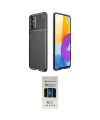 ieg™ Galaxy M52 5G Kılıf Eksen Form Prime - Siyah 5D Hayalet Cam Ekran Koruyucu