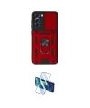 ieg™ Galaxy S21 FE Kılıf Ahenk Klasik - Siyah 3D Antistatik Cam Ekran Koruyucu