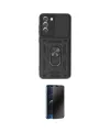 ieg™ Galaxy S21 FE Kılıf Ahenk Klasik - Siyah 3D Antistatik Hayalet Cam Ekran Koruyucu