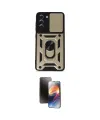 ieg™ Galaxy S21 FE Kılıf Ahenk Klasik - Siyah 3D Antistatik Mat Seramik Nano Ekran Koruyucu
